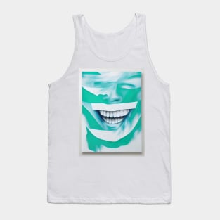 Smiling face artistic design Tank Top